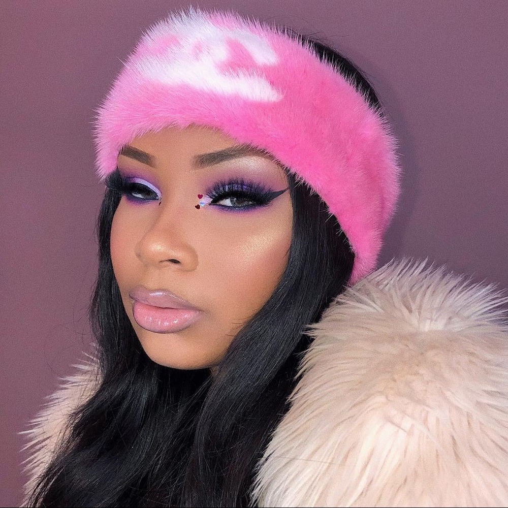 Pink Fur headband